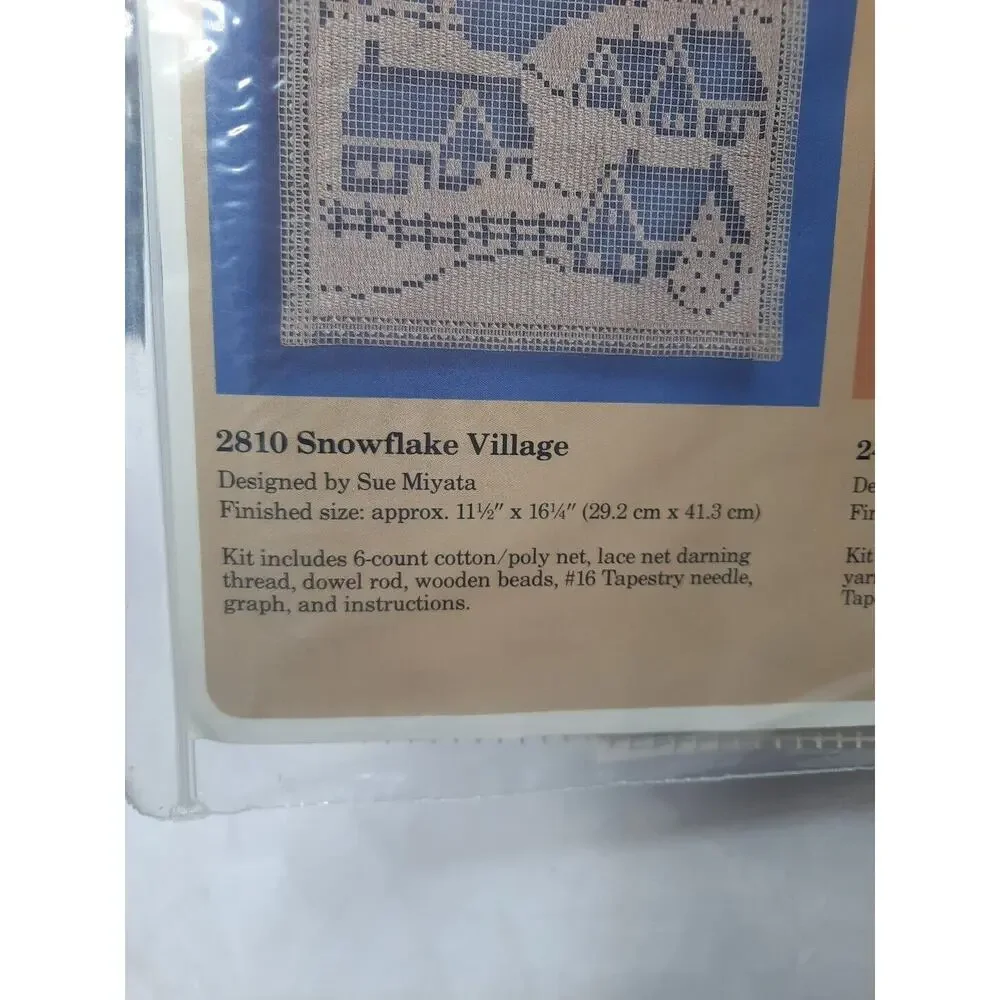 Vintage The Creative Circle Needlework Kit 2810 Snowflake Village